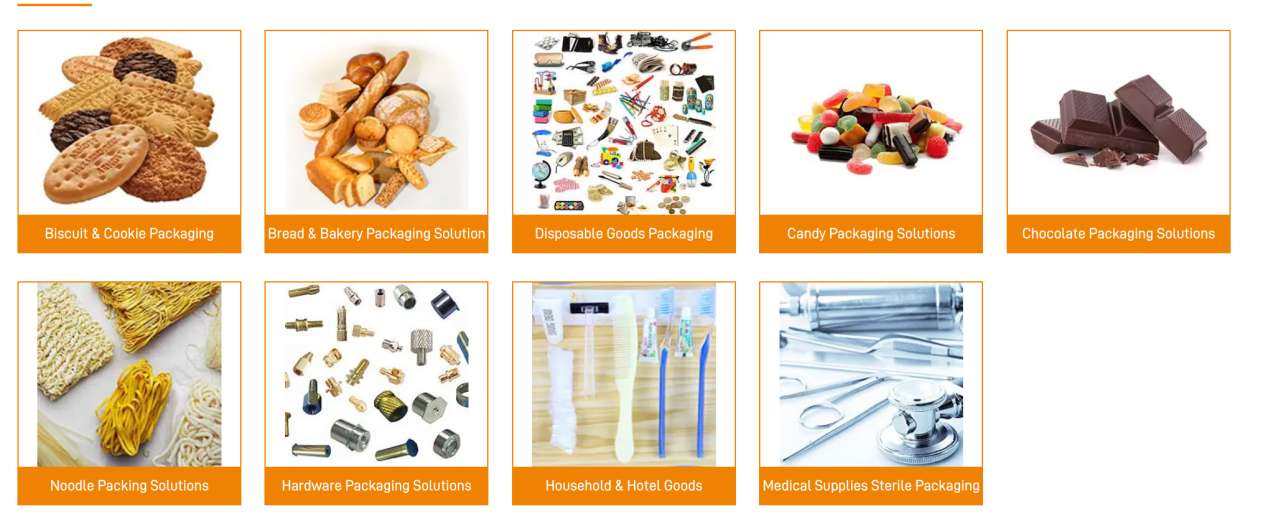 Aplicación de la máquina de embalaje y envoltura